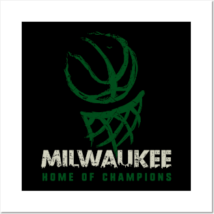 Vintage Milwaukee Wisconsin B-Ball Basketball Game Fans Posters and Art